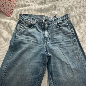 American Eagle Outfitters high rise distressed loose jeans